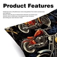 thumbnail image 2 of Motorcycle Velvet Throw Pillow Covers Set of 2 - 16x16, 18x18, 20x20 Inches - Unique Patterns - Bed Pillow Inserts Included for Various Occasions, 2 of 6