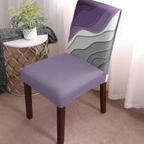 Chair Covers for Dining Room Set of 4,Abstract Orange Grey Gradient Stretch Seat Protector Removable Washable Chairs Slipcovers for Kitchen Banquet Wedding Hotel,Modern Geometric Lines