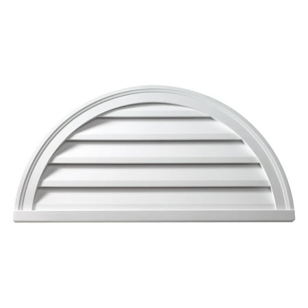 

28 W x 14 H x 2 P Brick Mould Style Half-Round Louver Non-Functional