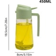 thumbnail image 3 of 450ml/15.8oz Oil Spray and Pour Bottle, 2 in 1 oil Spray Bottle and Olive Oil Dispenser, Oil Dispenser Sprayer for Kitchen, Cooking, BBQ, Air Fryer, Salad, Baking(Green), 3 of 5