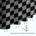 thumbnail image 6 of Gray and Black Checkered Pattern Shower Curtain 36"x72" ,Bathroom Decorative Shower Curtains Set with 12 Hooks,Modern Waterproof Washable Shower Curtain, 6 of 6