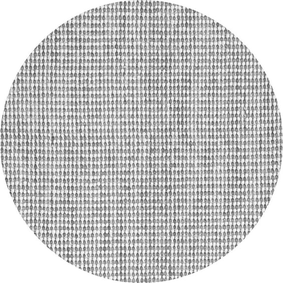 Ahgly Company Indoor Round Abstract Gray Contemporary Area Rugs, 4' Round