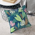 thumbnail image 6 of ZNDUO Square Home Decorative Throw Pillows, Corduroy Green Tropical Leaf Doodle Pattern Couch Pillows, Throw Pillows for Bed, 16"x16", 6 of 8