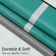 thumbnail image 5 of Aqua Shower Curtain 84 Inch Length Tall Shower Curtain Set with Hooks Teal Geometric Shower Curtains for Girls Women Bathroom Decor Accessories Black Grey Waffle Fabric Shower Curtain Water Repellent, 5 of 6
