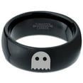 thumbnail image 2 of Tungsten Ghost Blanket Eyes Looking Band Ring 8mm Men Women Comfort Fit Black Dome Polished, 2 of 4