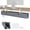 Grey, variant on No Drill Under Desk Cable Management Tray, 36" Cord Organizer for Table, Clamp/Screw Mount Desk Cable Management, Premium Fabric Cable Management Tray for Office, Home