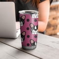 thumbnail image 4 of 20 Oz Cute Bulldogs Coffee Tumbler Double Wall Insulated Stainless Steel Water Bottle | Metal Reusable Thermoses Flask with Cup Cap | Leak & Sweat Proof with Anti-Dust Lid, 4 of 7