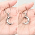 thumbnail image 4 of Moon Cremation Pendant Small Urns For Ashes Keepsake Urn Necklace, 4 of 6