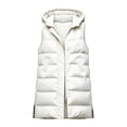 thumbnail image 6 of Edvintorg Womens Long Puffer Vest Hooded Sleeveless Waistcoat Winter Quilted Coats Warm Zip up Padded Outerwear Plus Size Womens Clothing, 6 of 6