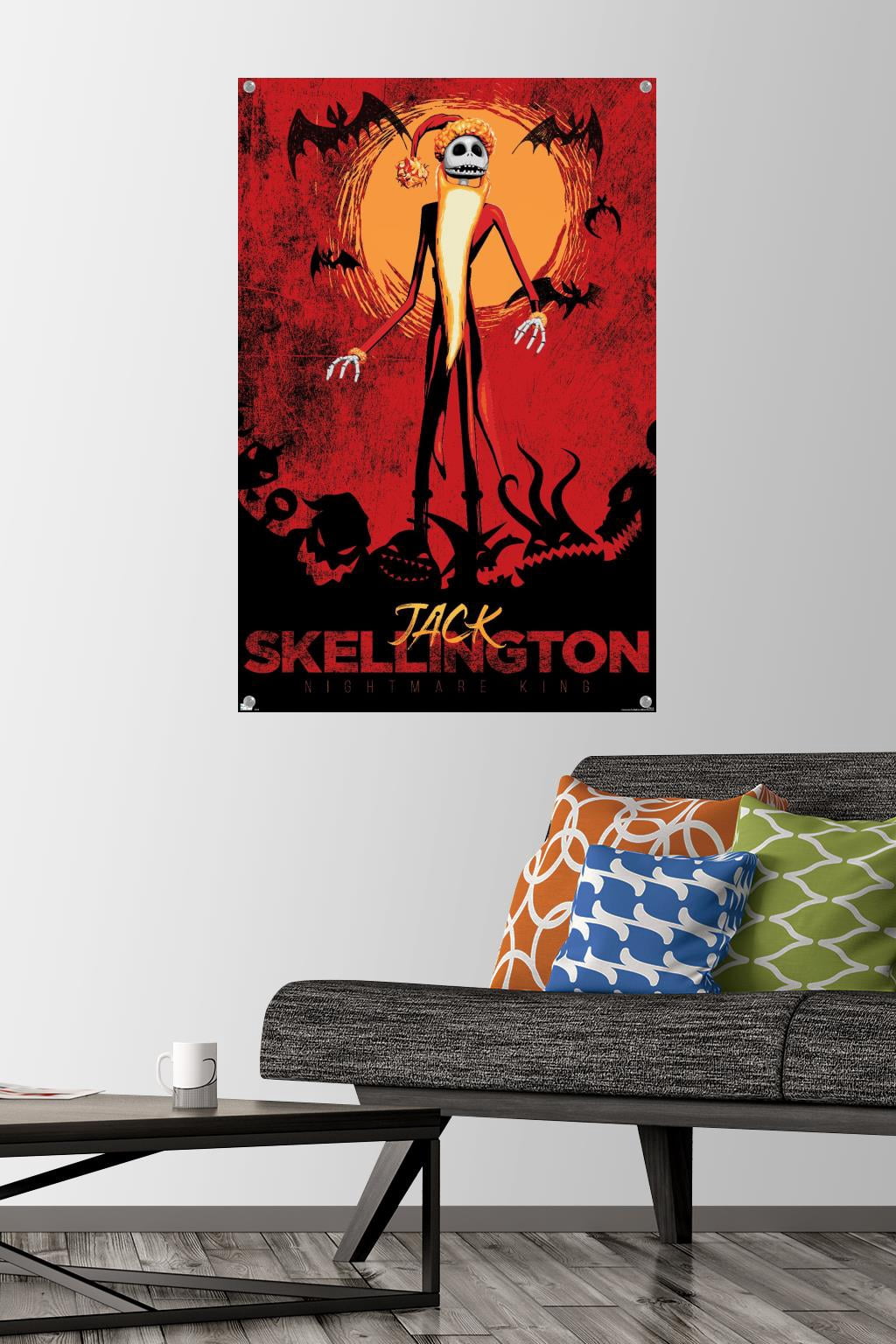 Disney Tim Burton's The Nightmare Before Christmas - Red Jack Wall Poster with Pushpins, 22.375" x 34"