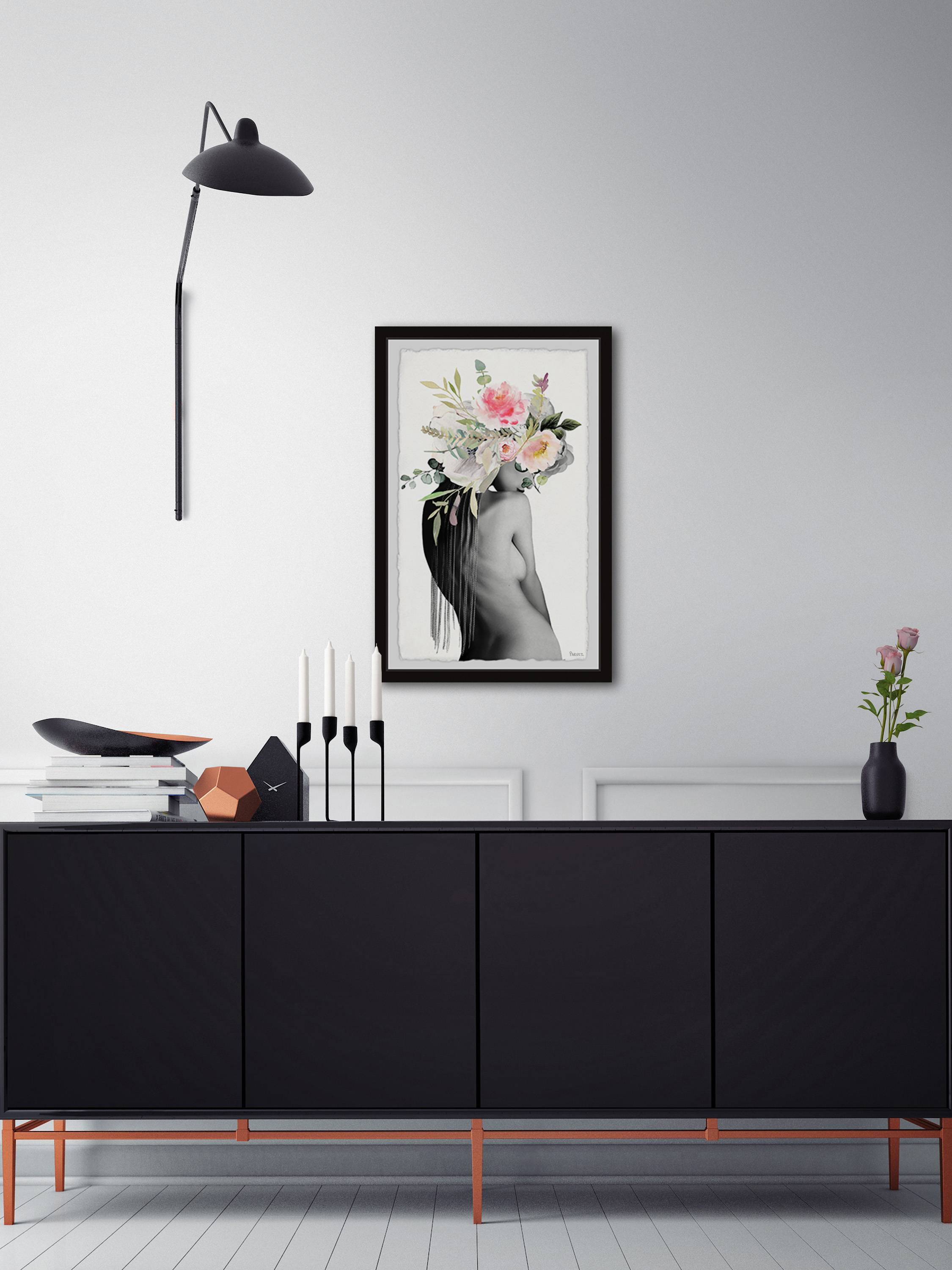 Parvez Taj "Flower Back" Framed Painting Print