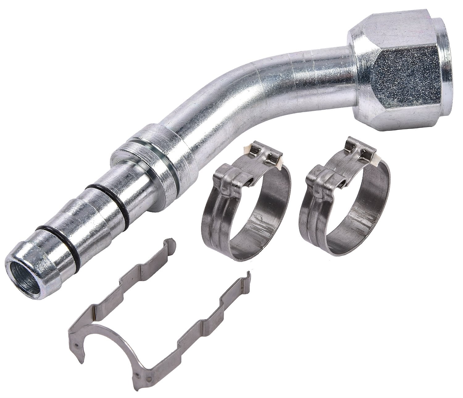 JEGS 130010 EZ Clip A/C Hose End Fitting Kit [10 Hose Fitting, 45