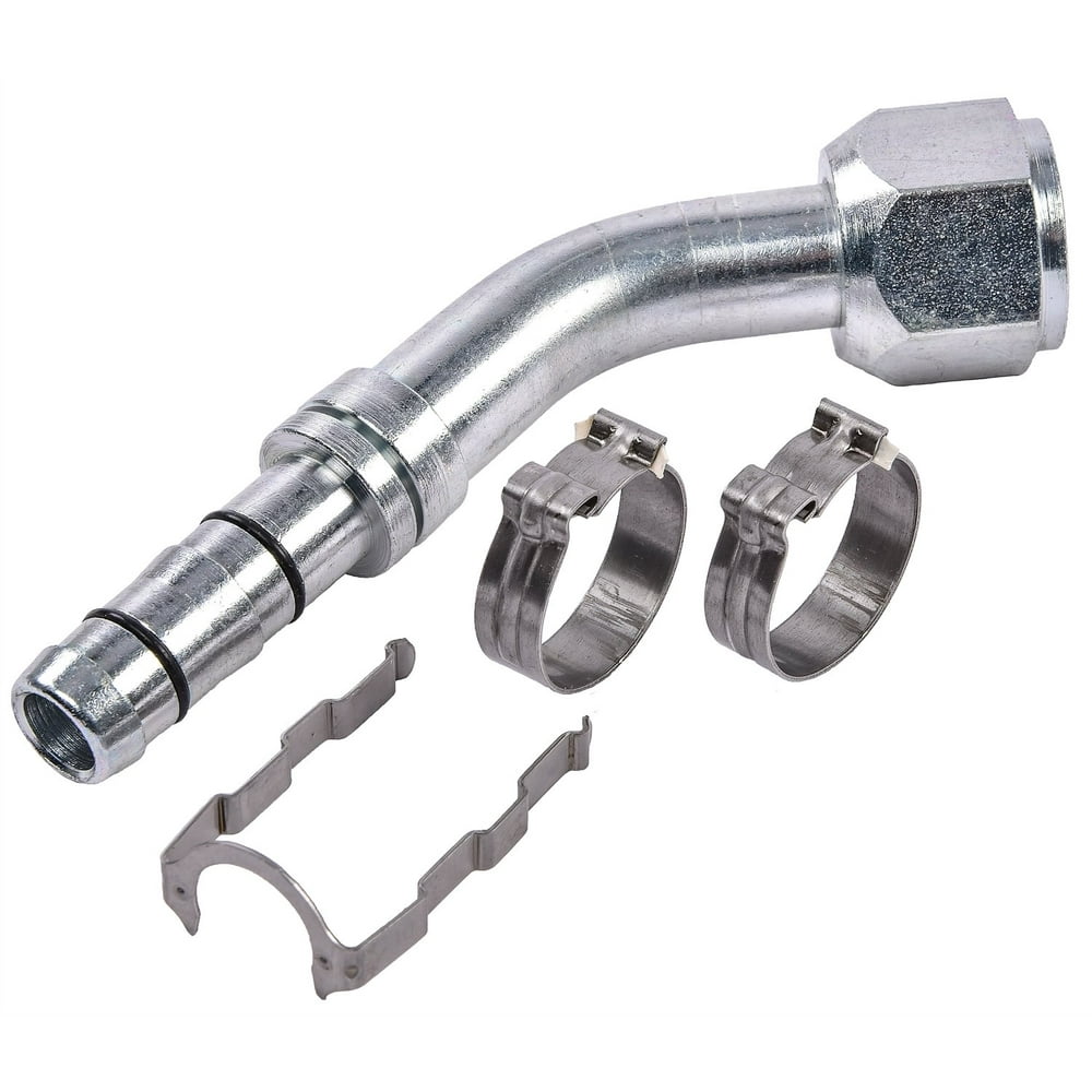 JEGS 130010 EZ Clip A/C Hose End Fitting Kit [10 Hose Fitting, 45