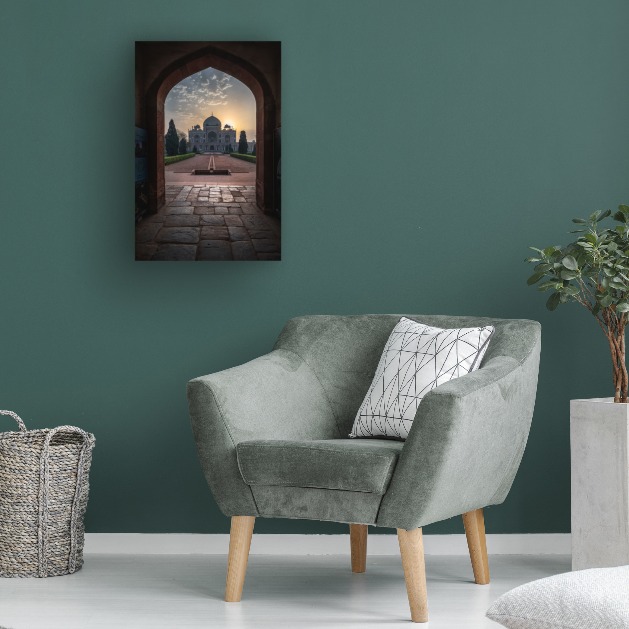 Trademark Fine Art Ramamurthi Palaniraman Humayun tomb - Glowing frame ! Canvas Wall Art