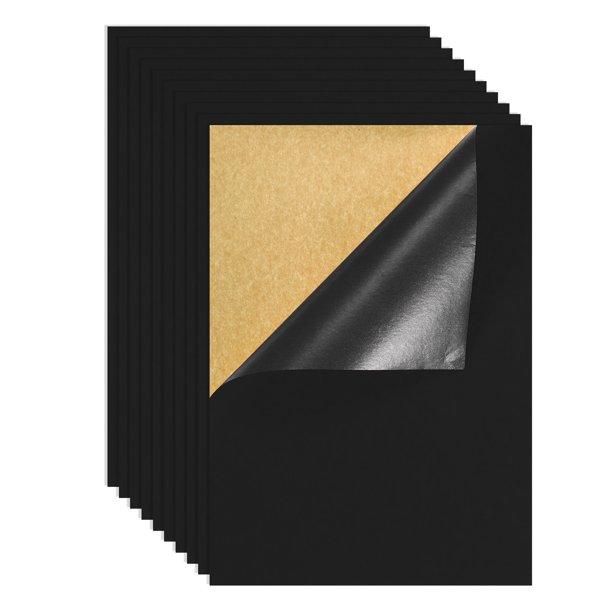 Uxcell 8.3" x 11.8" Tamaño A4 Hojas de Fieltro Autoadhesivas para DIY, Negro 10Pcs