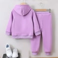 thumbnail image 6 of Girls Clothing Set Bow Embroidery Hoodie Pullover Sweatshirt & Split Flare Pants Outfits 2Pcs with Pockets 5-14Y Fleece Girls Winter Outfits 4-16, 6 of 6