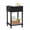 Black, variant on White Nightstand, Small Side Table with Drawer for Living Room, Farmhouse End Bedside Table with Spindle Wood Legs for Bedroom, Office, White