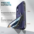 thumbnail image 4 of Nalacover For iPhone XR Slim Case,Luxury Hybrid Hard PC and TPU Rugged Bumper 3-In-1 Rotatable Magnetic Ring Kickstand Four Corner Guard Shockproof Anti-Scratch Back Phone Cover, Blue, 4 of 7
