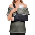 thumbnail image 2 of longantii Post Shoulder Surgery Shirts for Women Chemo Dialysis Port with 2 Shoulder Half Zippers After Rotator Cuff Tops Light Gray M, 2 of 9