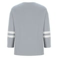 thumbnail image 5 of Blouse Polyester à Manches Longues Col Rond Couleur Unie Décontractée pour Femmes (Gris, P), 5 of 5