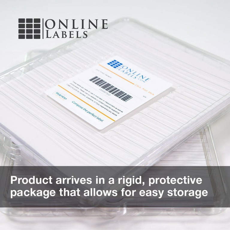 Online Labels - Waterproof Clear Matte Sticker Paper - 100 Sheets