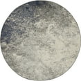 thumbnail image 2 of Nourison Passion Charcoal Ivory 4' x Round Area Rug, Boho, Abstract, Bed Room, Living Room, Dining Room, Kitchen, , Easy Cleaning, Non Shedding (4' Round), 2 of 8