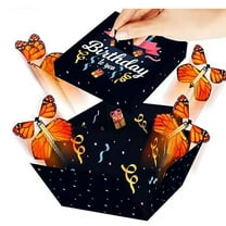 Banghong Butterfly Explosion Gift Box, Flying Butterfly Surprise Box, Exploding Butterfly Birthday Box with 13 pcs Flying Butterfly Toy for Birthday, Wedding, Anniversaries, Christmas