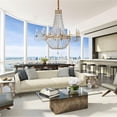 thumbnail image 5 of AFANQI Vintage Pendant Lighting Crystal Chandelier Lighting Fixtures 6 Lights,Ceiling Light Fixture for Living Room Bedroom Restaurant Porch Hallway, 5 of 8