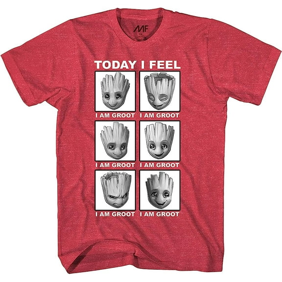 Marvel Men's Guardians Of The Galaxy I Am Groot Today I Feel T-Shirt, Large