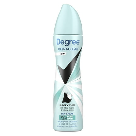 Degree Ultra Clear Long Lasting Antiperspirant Deodorant Dry Spray, Pure Rain, 3.8 oz