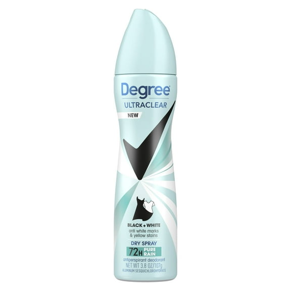 Degree Ultra Clear Long Lasting Antiperspirant Deodorant Dry Spray, Pure Rain, 3.8 oz