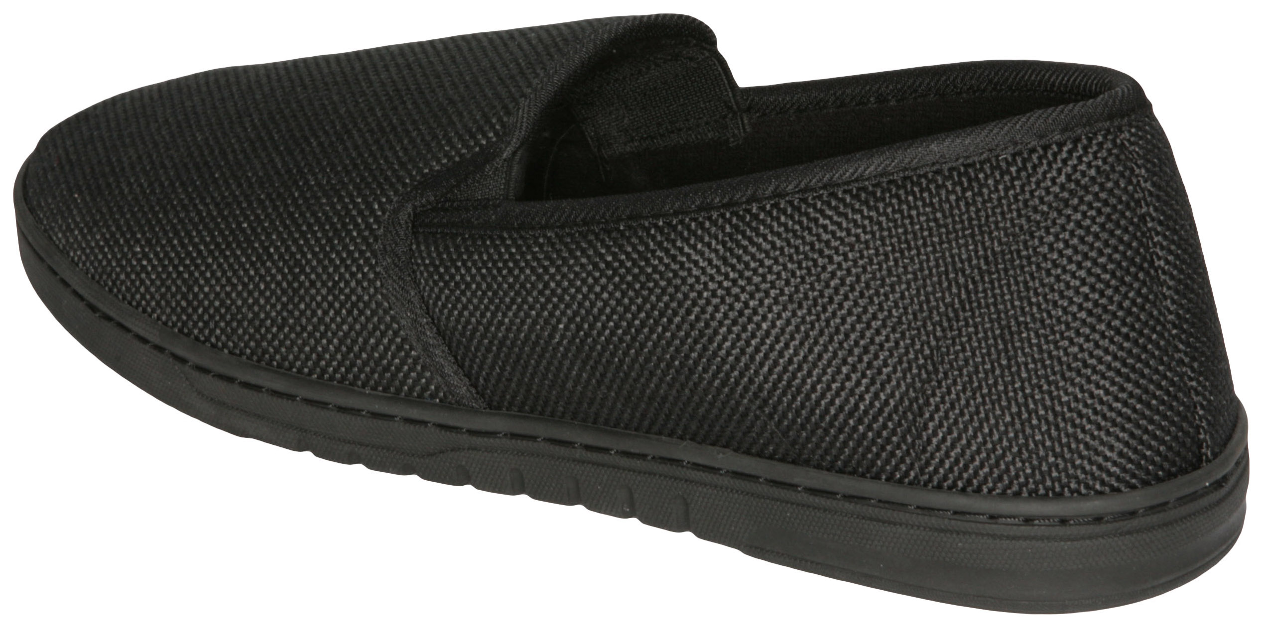 Deluxe Comfort Men's Memory Foam Slipper, Size 9-10 - Suede Vamp Checkered Lining - Memory Foam Insole - Strong TPR Outsole - Mens Slippers, Black - image 5 of 5