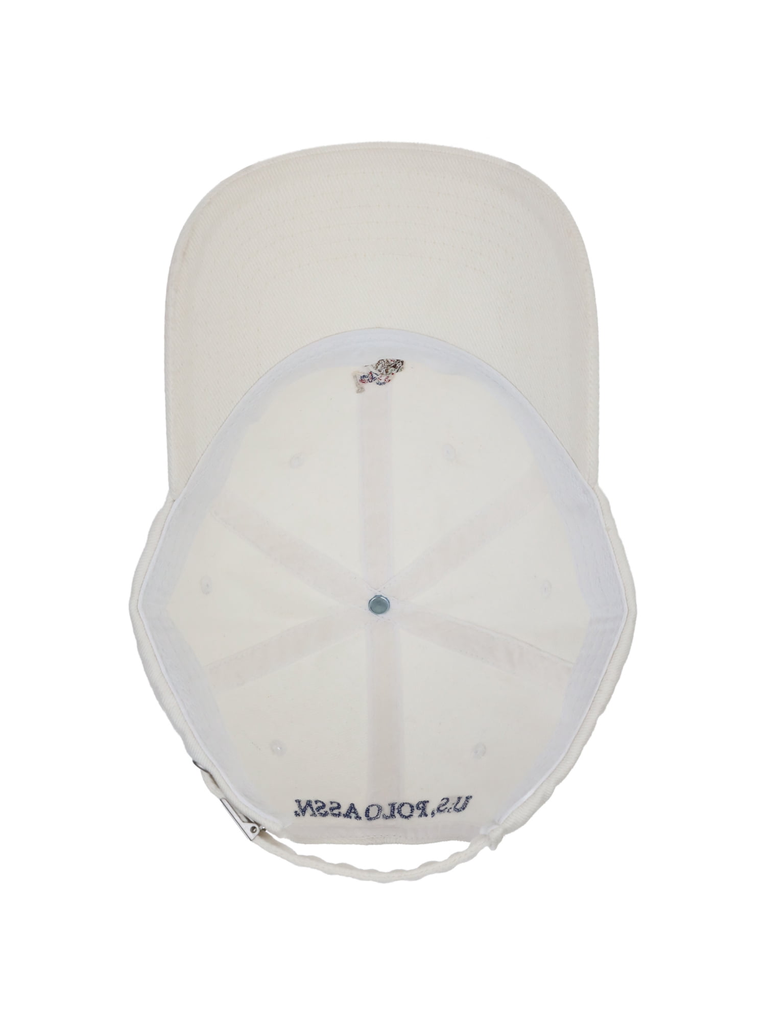 U.S. Polo Assn. Double Horseman Embroidered Dad Hat, White, One Size