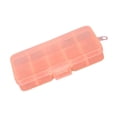 thumbnail image 2 of 10 Grid Plastic Jewelry Removable Tackles Rectangle Box Pills Storage Box Beads Earring Container Orange, 2 of 9