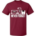 thumbnail image 2 of OXI T-Shirt - Never Forget, Basic Casual T-Shirt for Men's and Women Fleece T-Shirt Short Sleeve - Maroon X-Large, 2 of 3