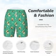 thumbnail image 4 of Kdxio Bulldog Puppy Flower Print Men'S Swim Trunks With Compression Liner 7 Inch Inseam Quick Dry Swim Shorts, 4 of 7