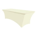 thumbnail image 1 of Mds Pack of 15 Rectangular Stretch 4ft Spandex Table Cover Tablecloths for Wedding - Ivory, 1 of 6