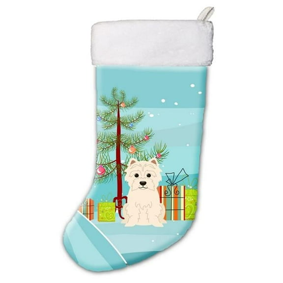 Merry Christmas Tree Westie Christmas Stocking