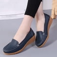 thumbnail image 6 of Miluxas Women's Comfortable Lightweight Leather Penny Loafers Slip-On Cute Business Casual Dress Shoes Work office Flats Everyday Walking Shoes Driving for Women Dark Blue 6.5(38), 6 of 8