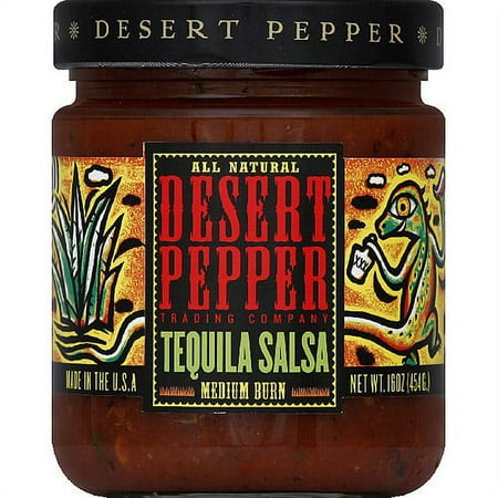 Desert Pepper Medium Burn Tequila Salsa, 16 oz, (Pack of 6)