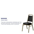 thumbnail image 2 of 4 Pk. HERCULES Series Trapezoidal Back Stacking Banquet Chair in Black Vinyl - Gold Frame, 2 of 9
