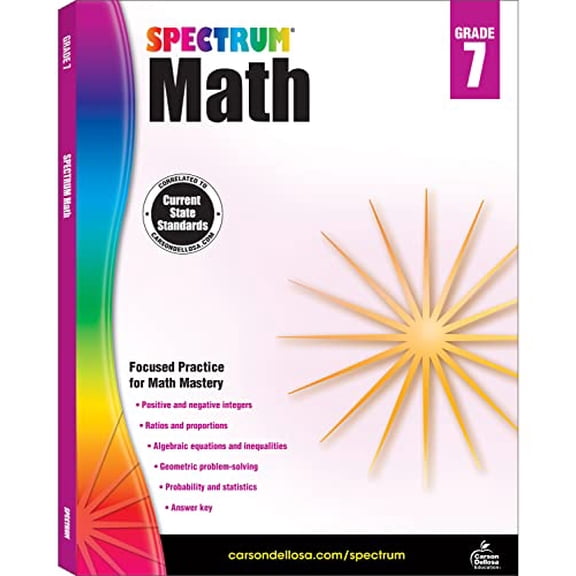 Pre-Owned Spectrum Math Workbook, Grade 7: Volume 8 (Paperback) 1483808750 9781483808758