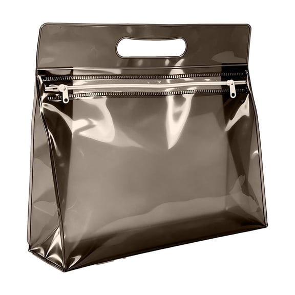 Twfbrm Clear PVC Travel Bags, Waterproof Leakproof Storage Bag with Zipper and Handle, Portable Reusable Makeup Cosmetic Bags for Travel, Swimsuit, Beach, Toiletries