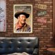 thumbnail image 5 of Placa Metal Vintage Actor John Wayne Pintura Hierro Rectangular Arte Pared 30x40cm, 5 of 9