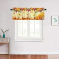 thumbnail image 3 of Fall Harvest Pumpkin Leaves Curtain Valances for Kitchen Windows 54x18 Inch Summer Autumn Sunflower Rod Pocket Window Valance Treatments Thanksgiving Curtains for Bedroom Bathroom Living Room Decor, 3 of 6