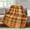 Orange, Brown, Cream, variant on Blue Brown Checked Fleece Throw Blanket for Couch, Beige Buffalo Plaid Farmhouse Microfiber Flannel Blanket for All Season, Lightweight Soft Throw Blankets for Baby, Kids, Pets, 30"x40"