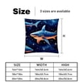 thumbnail image 5 of Starry Shark Inserts with Chair Pillow Covers - Set of 2, Unique Patterns, Various Sizes 16x16, 18x18, 20x20 Inches for Home Decor and Special Occasions, 5 of 6
