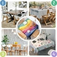 thumbnail image 4 of Colorful Tie Dye Mountain Pattern Square Tablecloth,Waterproof Square Table Cover,Wipeable Spillproof Washable Table Cover for Home Kitchen Party Decor 42"X42"(107x107cm), 4 of 6