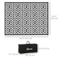 thumbnail image 3 of Outsunny Waterproof Outdoor Rug with Carry Bag 9' x 12' Black, White Chain, 3 of 10