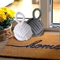thumbnail image 5 of Nautical Knot Door Stopper, Set of 2, Grey and White, Natural Jute Rope, Hand Tied, Loop Handle, 6 D x 9 H inches, Weighted, 5.5 Pounds Together, 5 of 6